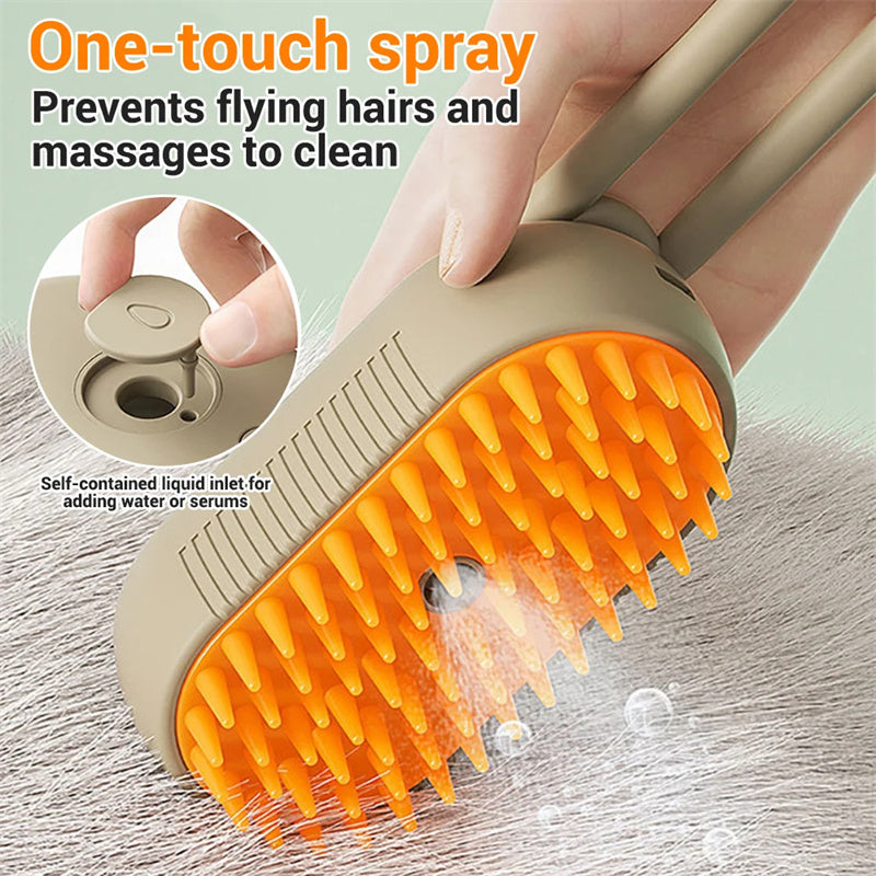 Pawora grooming brush with one-touch mist spray button