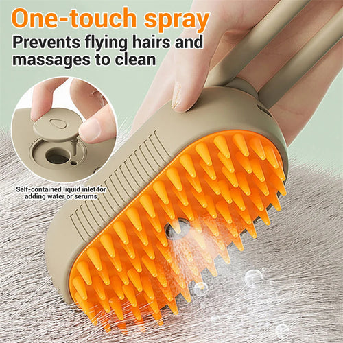 Pawora grooming brush with one-touch mist spray button