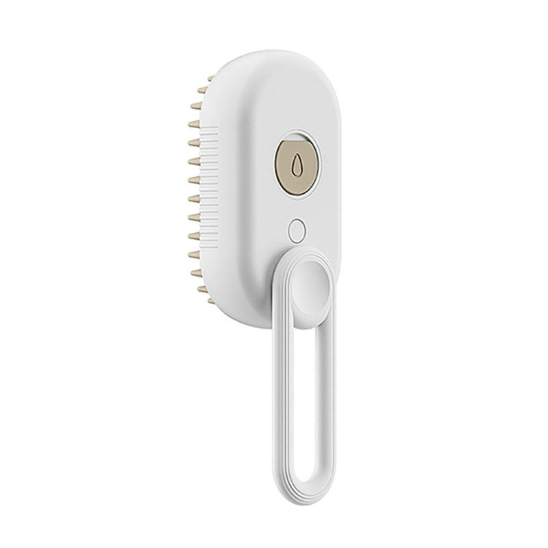 Porcelain white Pawora misting brush for pet grooming